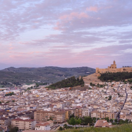 Vista panorâmica de Alcalá la Real (Jaén, Andaluzia)