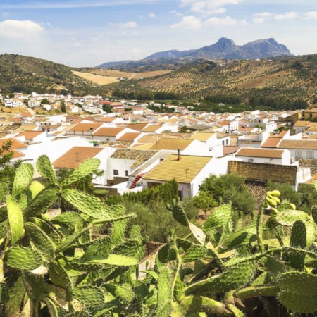 Vista panorâmica de Algodonales (Cádis, Andaluzia)