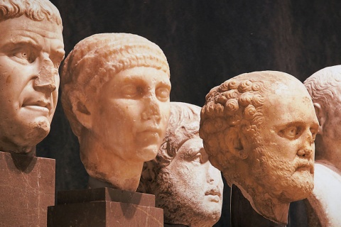 Unknown Roman heads. Seville Archaeological Museum