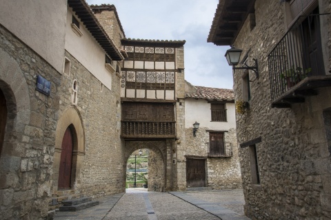 The Portal de la Monjas gateway in Mirambel, Teruel (Aragon)