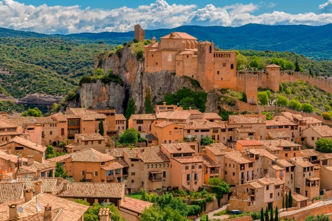 Vista de Alquézar, na província de Huesca