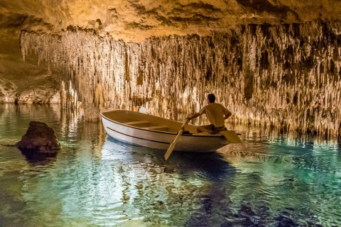 Boat ride inside the Caves of Drach, Mallorca