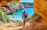 Sand cave in Cala des Moro en Mallorca, Balearic Islands