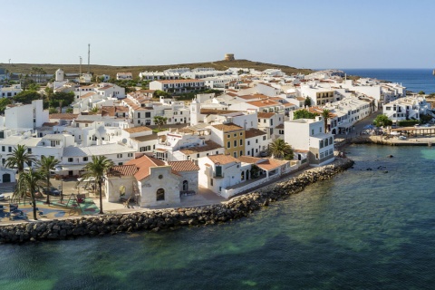 Vista de Fornells (Menorca, Islas Baleares)