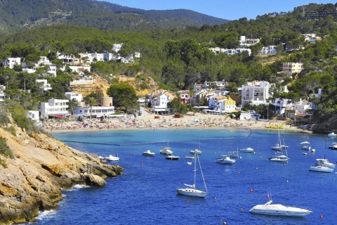 Veduta di Sant Josep de sa Talaia, sull’isola di Ibiza (Isole Baleari)