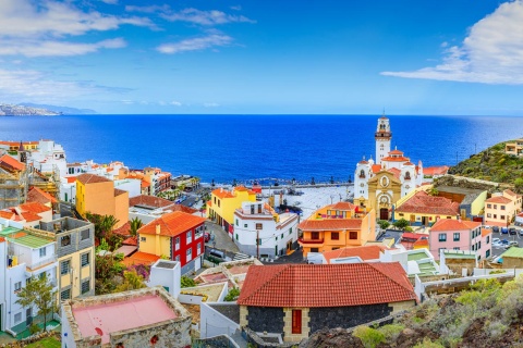 Panoramic view of Candelaria. Tenerife
