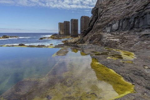 Natural pool in Hermigua on the island of La Gomera (Canary Islands)