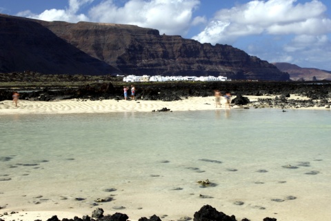 Spiaggia di Órzola, ad Haría (Lanzarote, Isole Canarie)