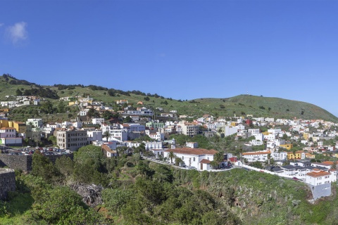 Panoramic view of Valverde on the island of El Hierro (Canary Islands)