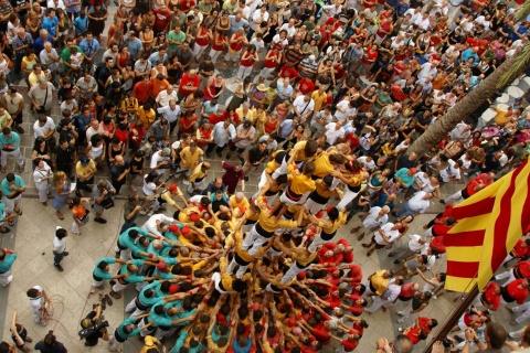 День кастельеров в Вильяфранка-дель-Пенедес (провинция Барселона, Каталония)