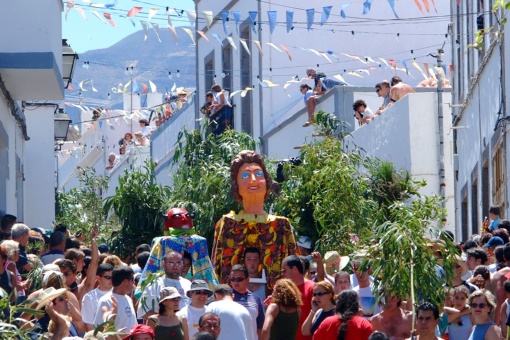 Dancing during the Fiesta de la Rama. Agaete, Gran Canaria