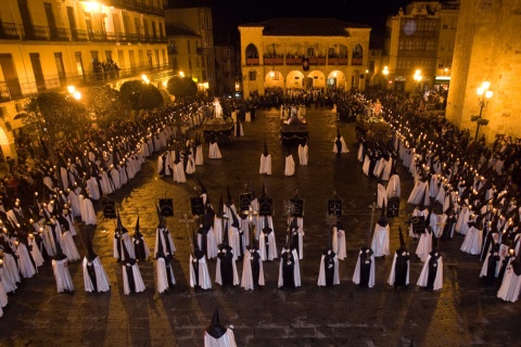 Procession of the Brotherhood of Jesús en su Tercera Caída. Easter Week in Zamora