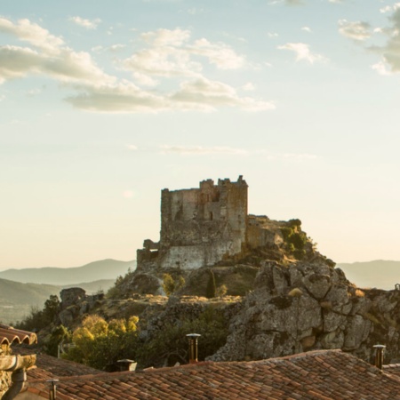 Ausblick auf die Burg von Trevejo