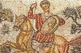 Мозаика с изображением сцены охоты. Национальный музей римского искусства в Мериде