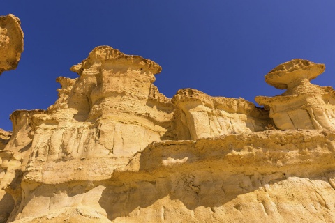 Eroded rocks in Bolnuevo in Mazarrón (Murcia)