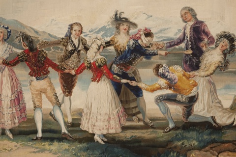 Ciuciubabka. Królewska Fabryka Gobelinów. Francisco de Goya y Lucientes