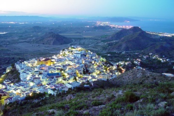 Vista de Mojácar, Almeria (Andaluzia)