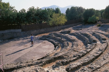 Teatro da cidade romana de Pollentia em Alcúdia (Maiorca, Ilhas Baleares)