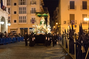 Prozession während der Karwoche in Gandía (Valencia)