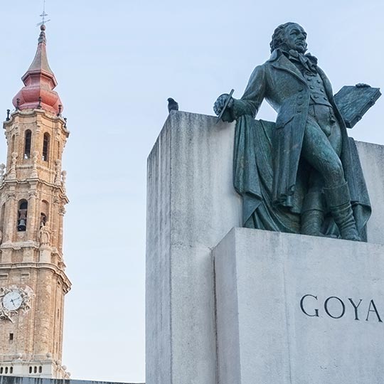 Statue de Goya à Saragosse