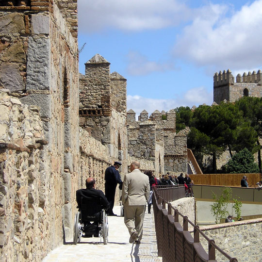  Tramo accesible de la muralla de Ávila