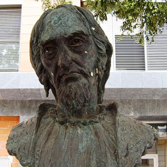 Busto di Mosé de León, figura più rilevante del pensiero ebraico di Léon