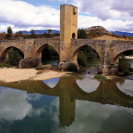 Der Ebro-Fluss in Frías, Burgos