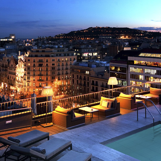 Terraço La Dolce Vitae, do Majestic Hotel, em Barcelona