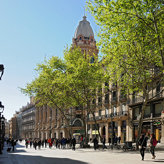 Geschäftsstraße in Barcelona