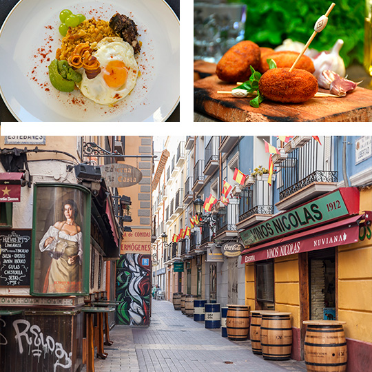 The Tubo district in Zaragoza, and migas and croquette tapas
