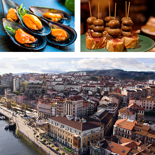Zatoka w Bilbao i tapas z małży i pieczarek