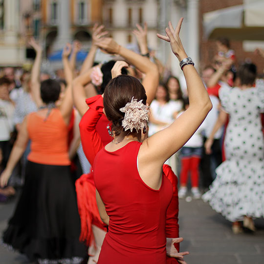 Flamenco in the streets of Valencia.