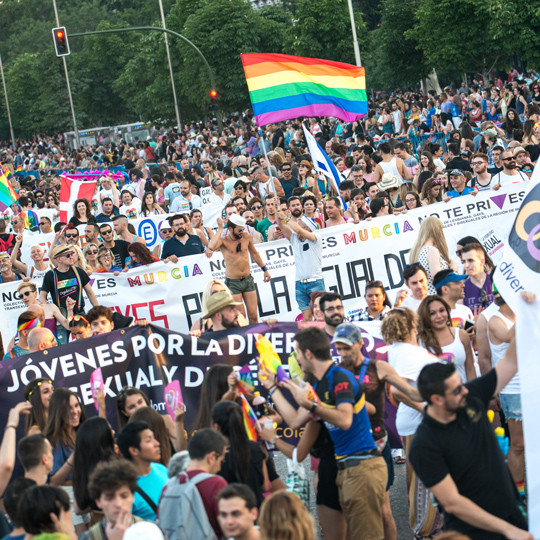 Particolare della manifestazione del Gay Pride a Madrid, Comunità di Madrid