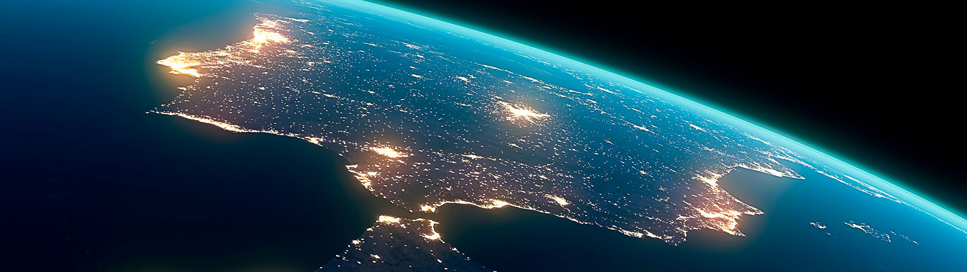 Вид на Пиренейский полуостров из космоса