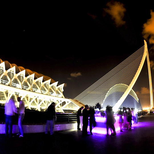 City of Arts and Sciences in Valencia by night