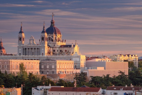 Vue de Madrid et de la cathédrale de l’Almudena, Madrid