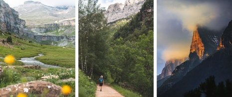 Images of the Cola de Caballo route in the Ordesa y Monte Perdido National Park in Huesca, Aragón