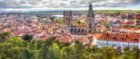 Vista de Burgos y su catedral