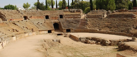 Roman Amphitheater of Merida in Badajoz, Extremadura