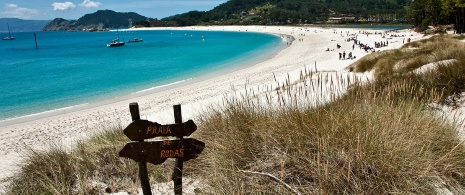 Playa de Rodas, en Vigo (Pontevedra, Galicia)