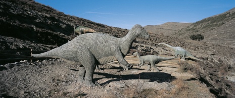 Détail du sentier des dinosaures d’Enciso, La Rioja