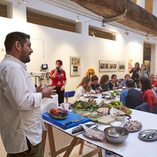 Cooking workshop at the National Museum of Anthropology for Gastrofestival, part of the Madrid Fusión event