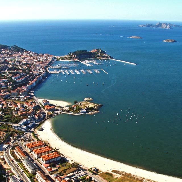 Aerial view of Baiona