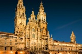 Katedra w Santiago de Compostela nocą