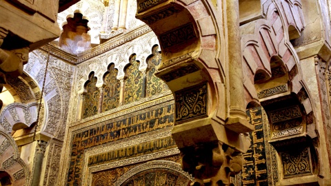 Detalhe do Mirhab de Alhakem II, Mesquita-Catedral de Córdoba