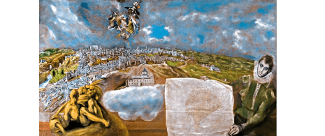 Вид и план Толедо. Эль Греко. Холст, масло. 132 x 228 см.