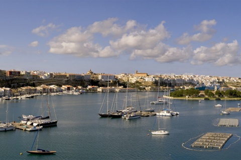 Puerto de Maó, en Menorca (Islas Baleares)