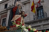 Abbild der Jungfrau La Piedad während einer Prozession. Karwoche in Valladolid