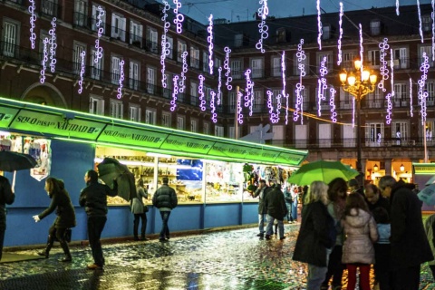 Natale nella Plaza Mayor di Madrid