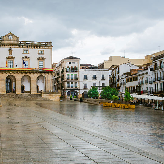 The Plaza Mayor square, Extremadura
